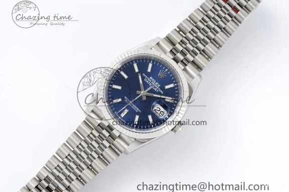 MiroTime 0512 BestValue DateJust 36 SS 116234 VSF 1:1 Best Edition 904L Steel Blue Stick Dial on Jubilee Bracelet VS 2091
